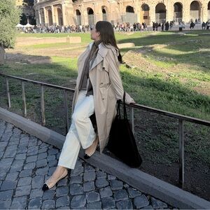 KHAITE Abigail High Rise Straight Leg Jeans Ivory Size 32 Designer Jeans